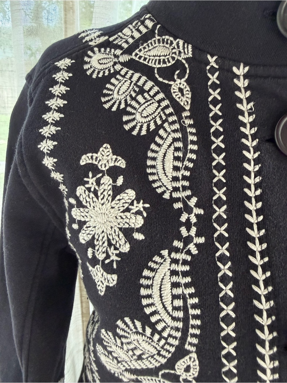 Johnny Was Embroidered Black Women's Coat XS - Picture 5 of 16